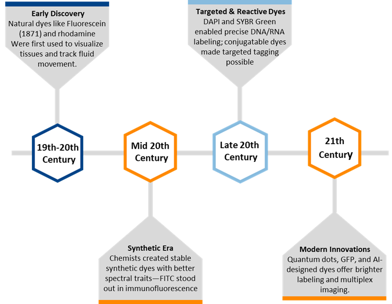 development history of fluorescent dyes